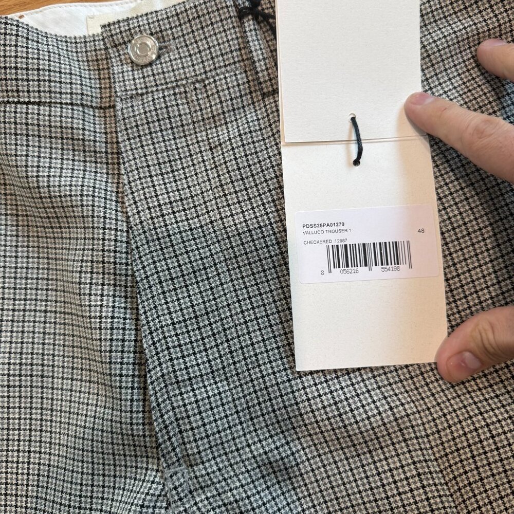 Second Layer Valluco Houndstooth Wool Trousers Mu… - image 11